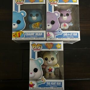 Funko Pop! Care Bears Set - Blue, Purple, White